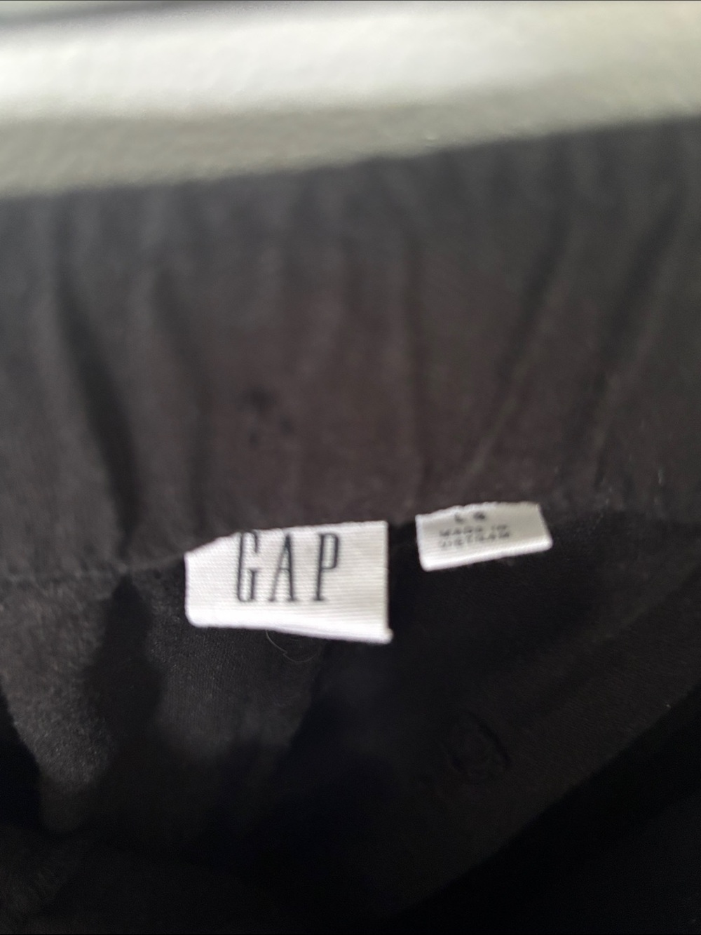 GAP Women's Black Cargo Wide-Leg Pants with Drawstring Waist - Picture 3 of 3